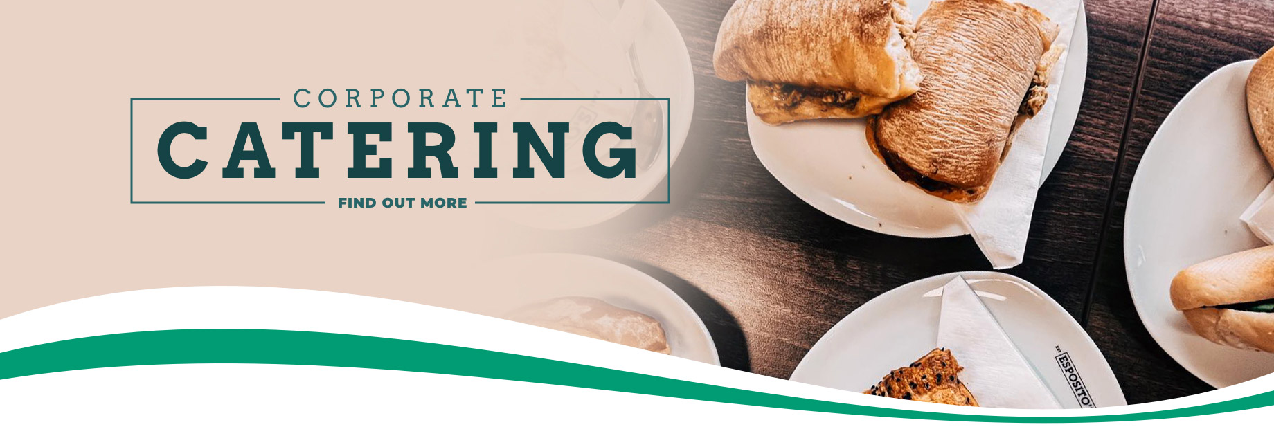 Corporate catering display featuring fresh sandwiches, perfect for business events and office lunches.